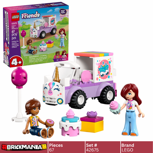 LEGO 42675 Friends Unicorn Cake Delivery Car | 67 PCS