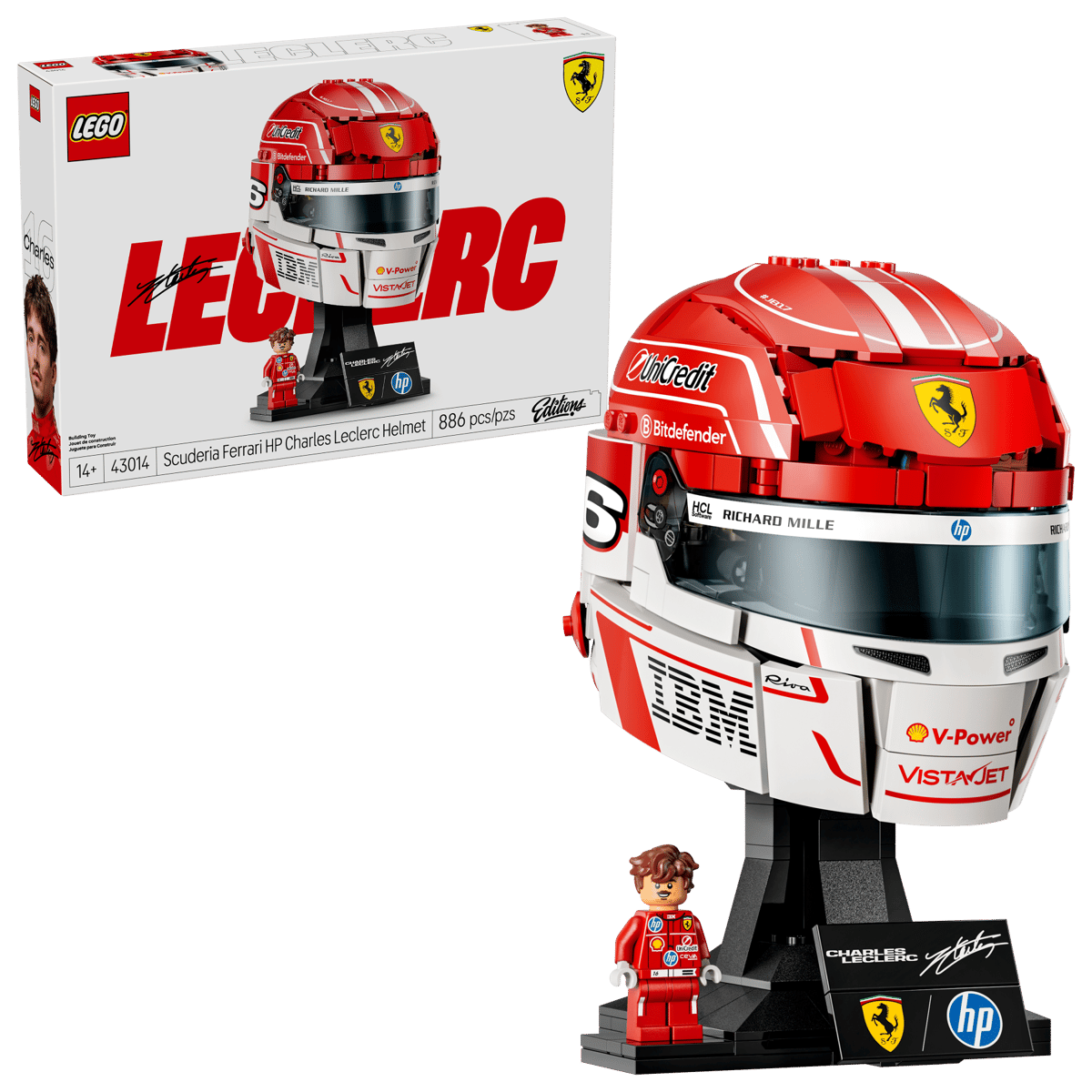 LEGO 43014 Editions Scuderia Ferrari HP Charles Leclerc Helmet | 886 PCS