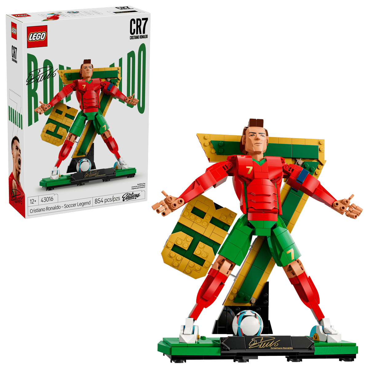 LEGO 43016 Editions Cristiano Ronaldo – Soccer Legend | 854 PCS