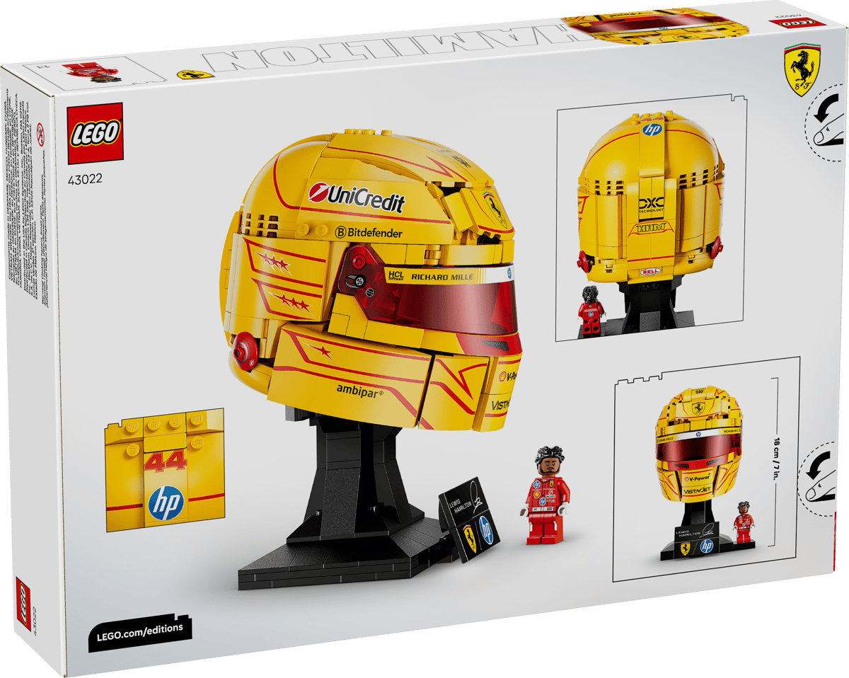 LEGO 43022 Editions Scuderia Ferrari HP Lewis Hamilton Helmet | 884 PCS