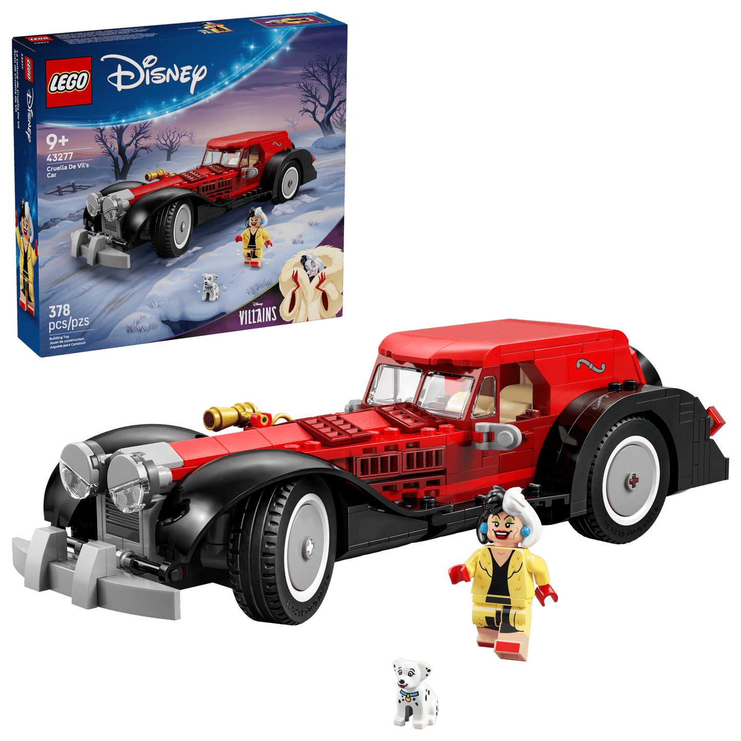 LEGO 43277 Disney Cruella De Vil's Car | 378 PCS