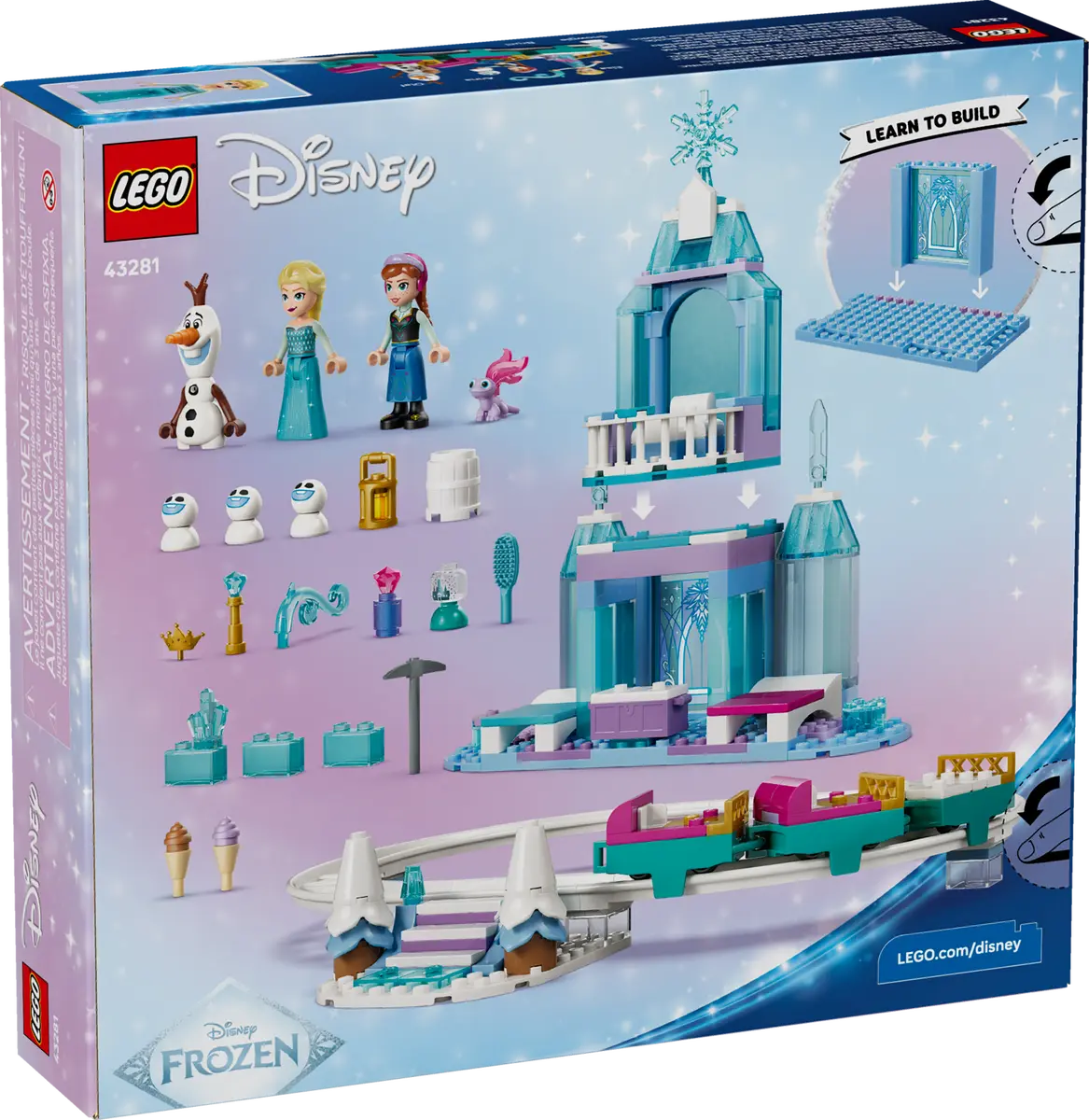 LEGO 43281 Disney Elsa's Ice Castle & Snow Ride Adventure | 216 PCS
