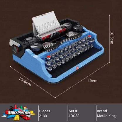 Mould King 10032 Retro Typewriter Building Toy Set | 2139 PCS
