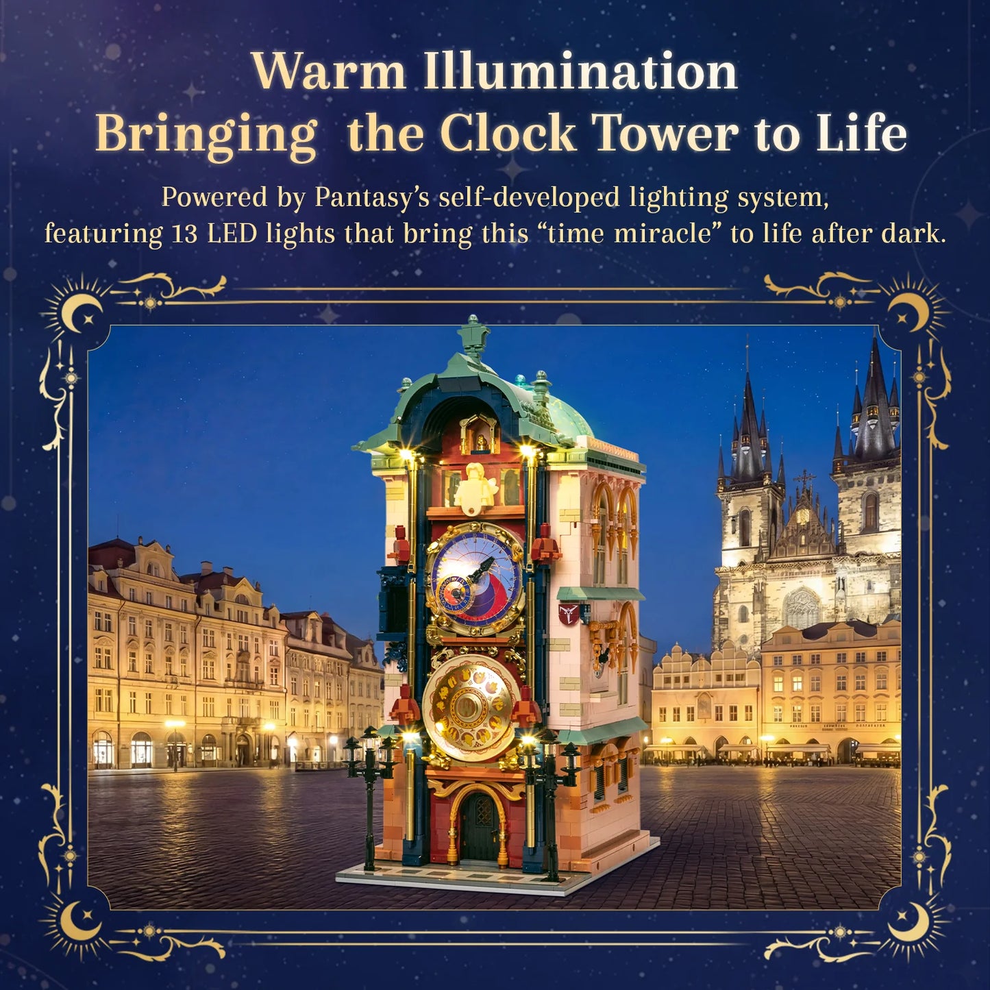 Pantasy 85045 Modular Building Prague astronomical clock Building Toy Set | 2441 PCS