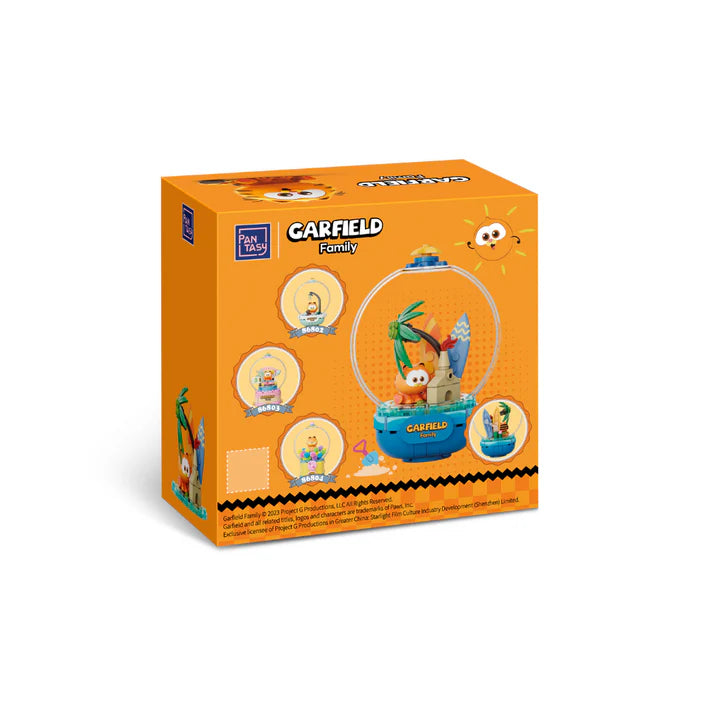 Pantasy 86801 Garfield Crystal Ball Series Chill Island Building Toy Set |99 PCS