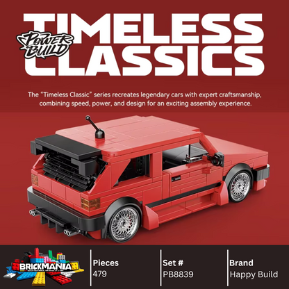 Happy Build PB8839 Timeless Classic - Golf Building Toy Set | 479 PCS | Buildable Car with Display Container