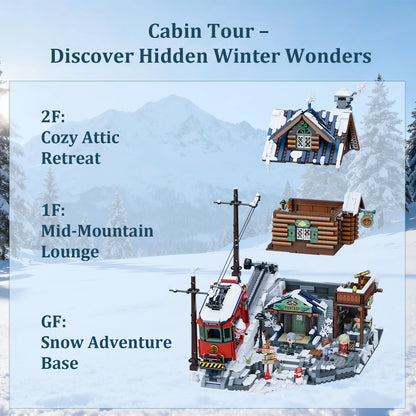 Pantasy 85033 Modular Building Summit Cabin Building Toy Set | 3135 PCS