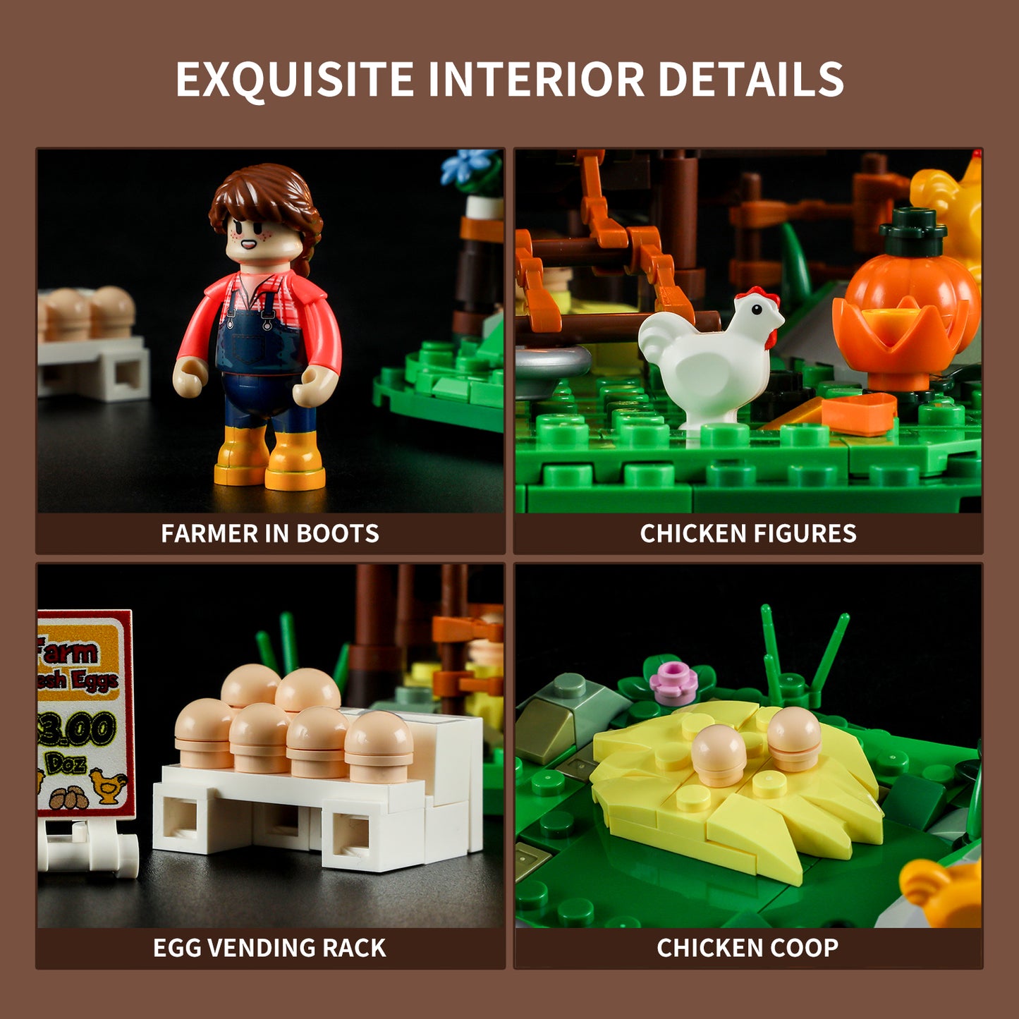 Lumibricks F9034 The Hen House Building Toy Set | 323 PCS