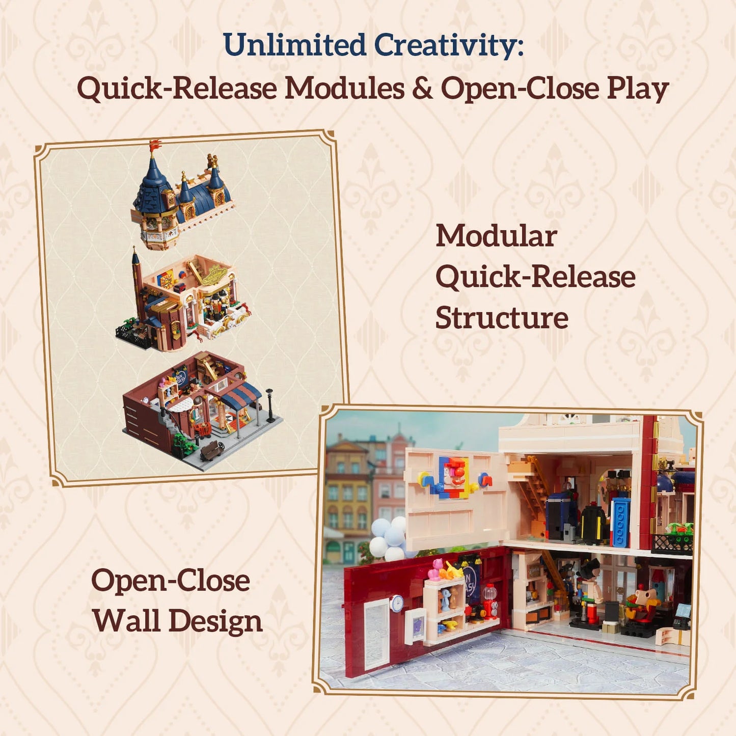 Pantasy 85031 Modular Building Toy Store Building Toy Set | 2978 PCS
