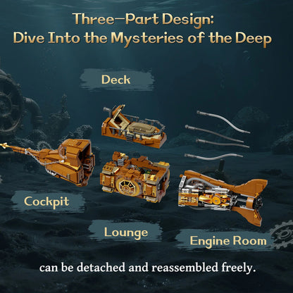 Pantasy 85029 Steampunk The Nautilus Building Toy Set | 2252 PCS