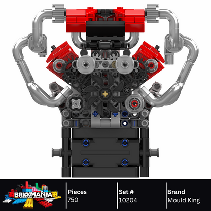 Mould King 10204 Italian V8 Engine Building Set | 750 Pcs