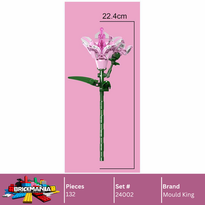 Mould King 24002 Rhododendron Flower Building Toy Set | 132 PCS