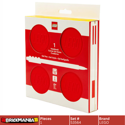 LEGO 53564 Stationery Locking Notebook with Gel Pen in Box Red