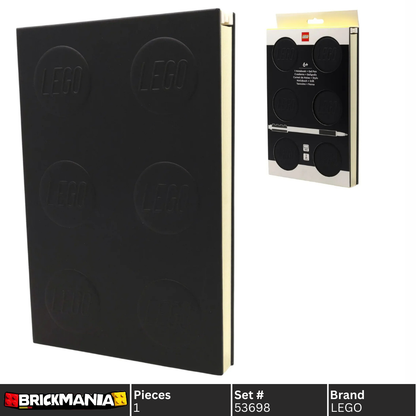 LEGO 53698 Stationery Locking Notebook with Gel Pen 2x3 Black