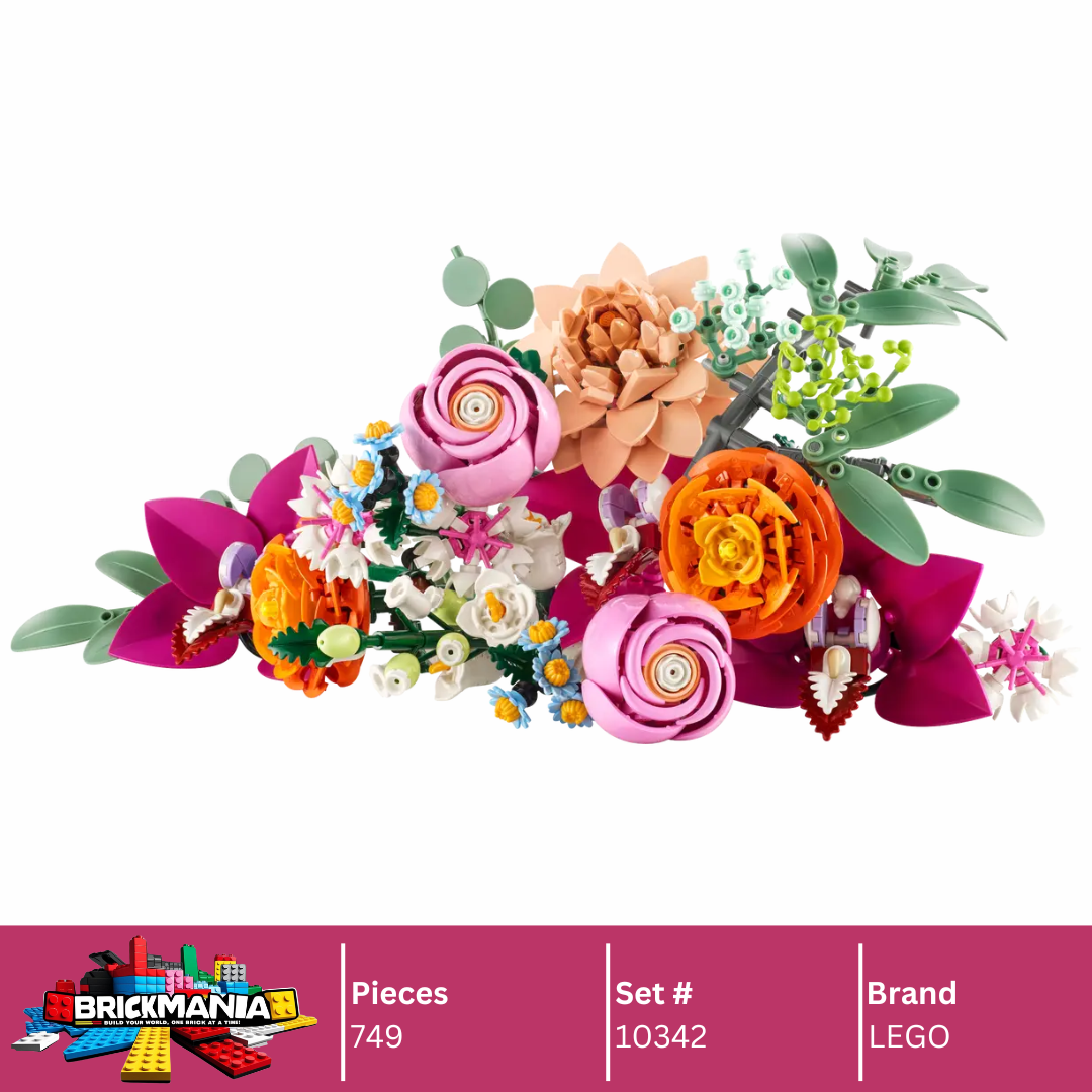 LEGO 10342 Pretty Pink Flower Bouquet | 749 PCS
