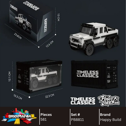 Happy Build PB8811 Mercedes-Benz G63 Building Toy Set | 581 PCS | Buildable Car with Display Container