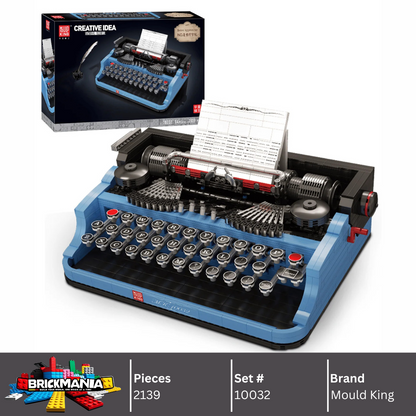 Mould King 10032 Retro Typewriter Building Toy Set | 2139 PCS