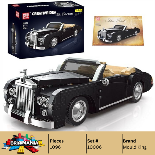 Mould King 10006 Rolls-Royce 1964 RR Silver Cloud Building Toy Set | 1096 PCS