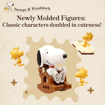 Pantasy 86917 Snoopy Typewriter Building Toy Set | 1500 PCS
