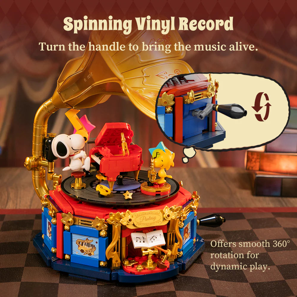 Pantasy 86911 Snoopy Phonograph Building Toy Set |800 PCS – Brickmania