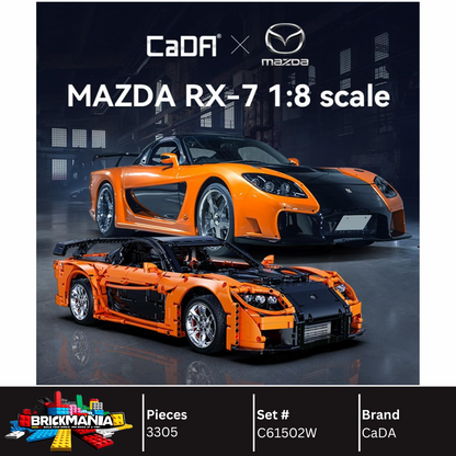 CaDA C61502W Mazda RX-7 Building Toy Set | 3305 PCS
