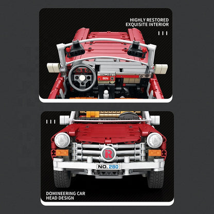 Reobrix 11005‑D Vintage Mercedes‑Benz 280SL Building Toy Set | 1578 PCS