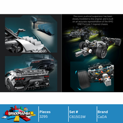 CaDA C61503W Mercedes-AMG ONE Building Toy Set | 3295 PCS