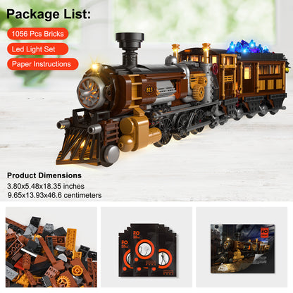 Lumibricks F9006 Steampunk Ore Train Building Toy Set | 1056 PCS