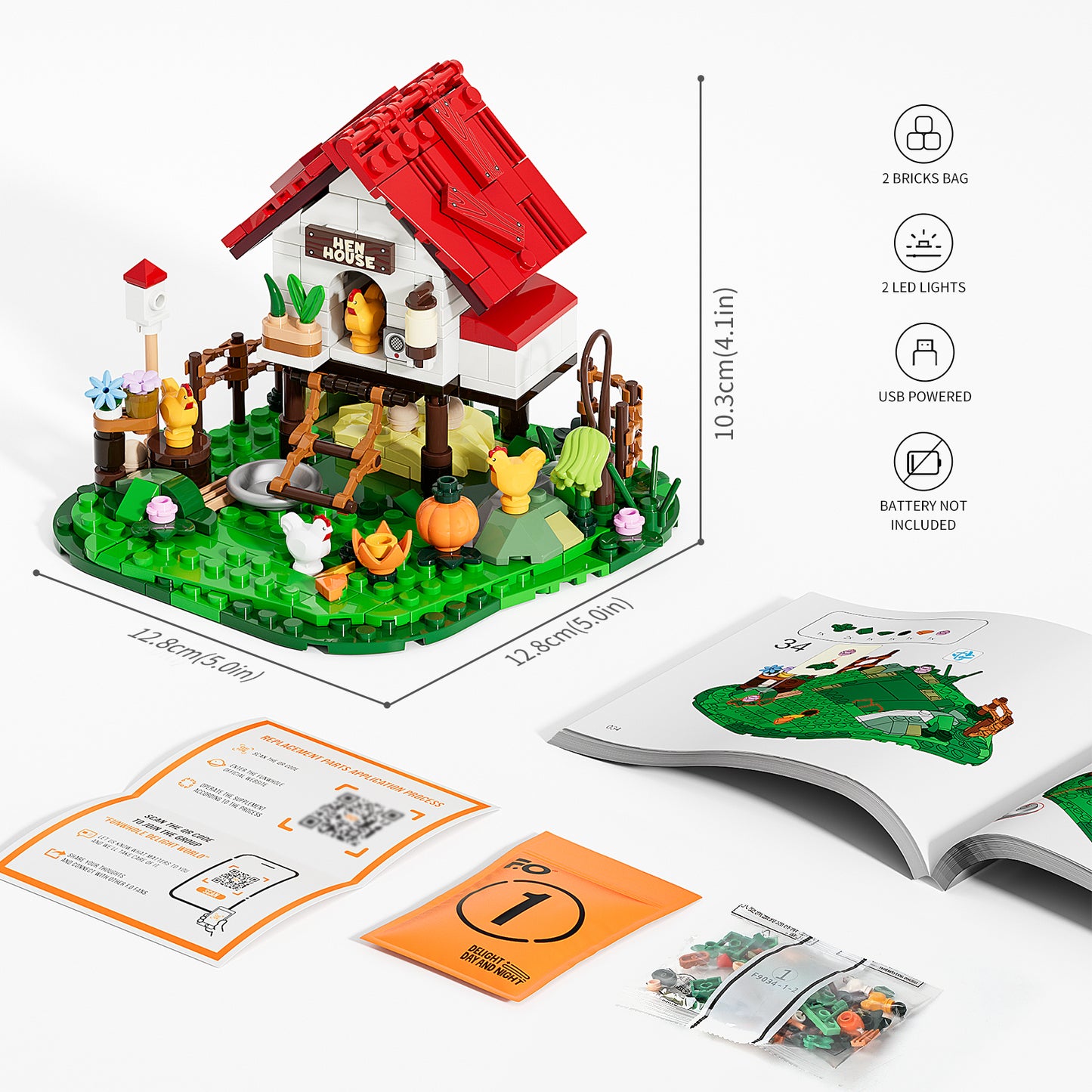 Lumibricks F9034 The Hen House Building Toy Set | 323 PCS