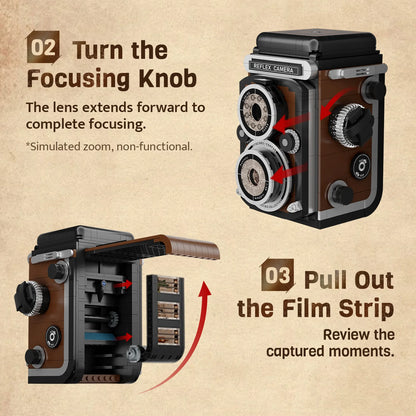 Pantasy 85050 Retro Collection Twin Lens Reflex Camera Building Toy Set | 793 PCS