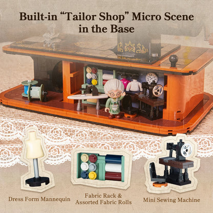Pantasy 85028 Retro Collection Hand Crank Sewing Building Toy Set | 1360 PCS
