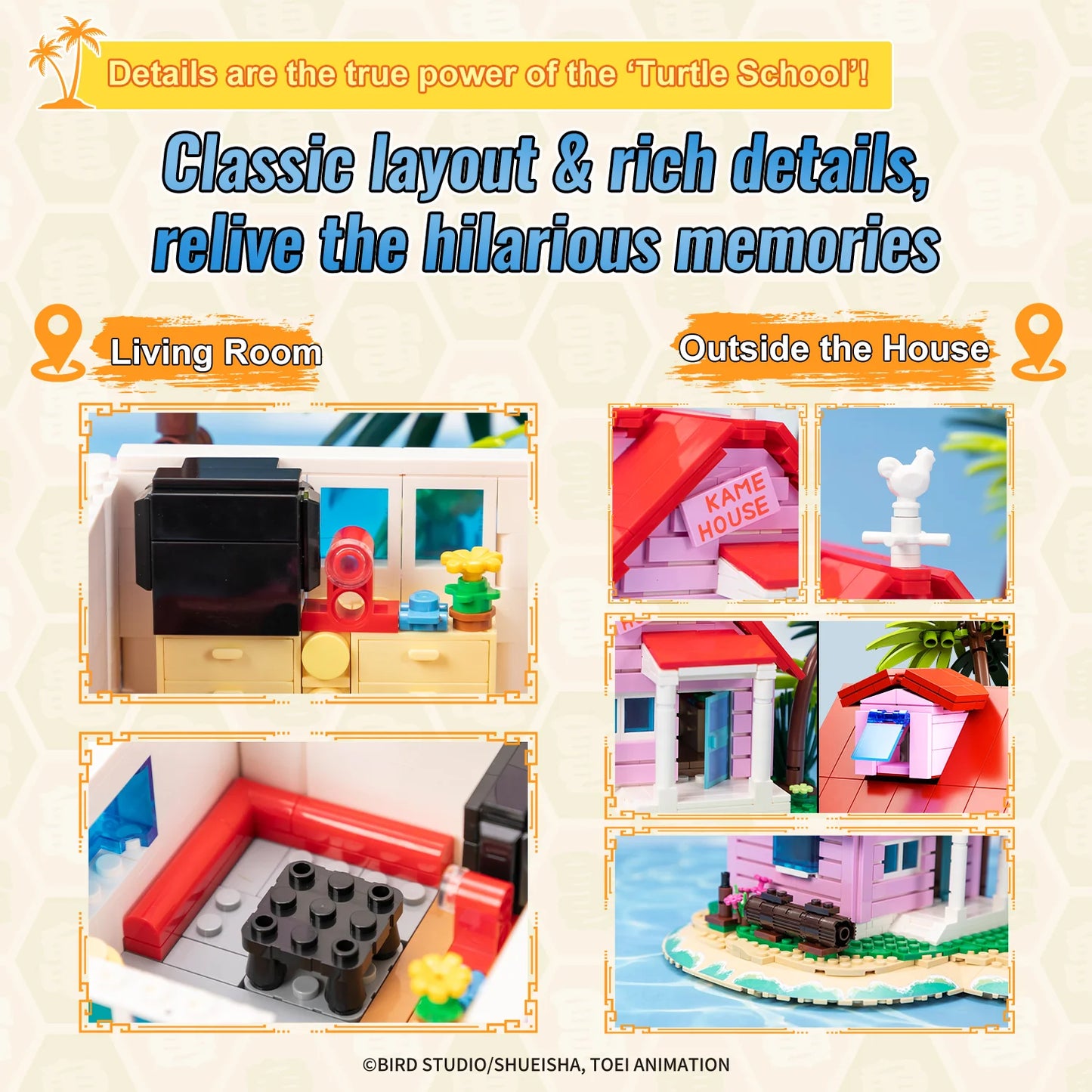 Pantasy 87002 Dragon Ball Kame House Building Toy Set | 600 PCS