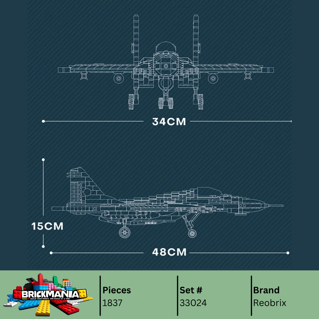 Reobrix 33024 MiG-29 Fighter Building Toy Set | 1837 PCS