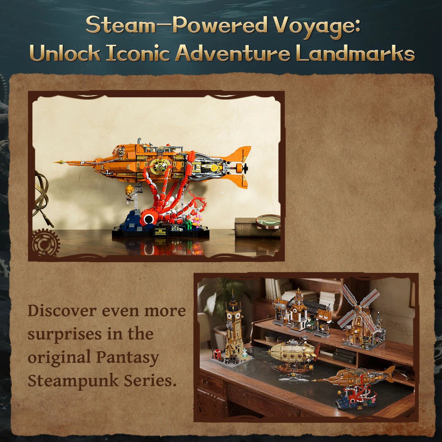 Pantasy 85029 Steampunk The Nautilus Building Toy Set | 2252 PCS