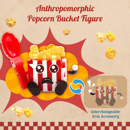 Pantasy 85046 Retro Collection Popcorn Machine Building Toy Set | 1201 PCS