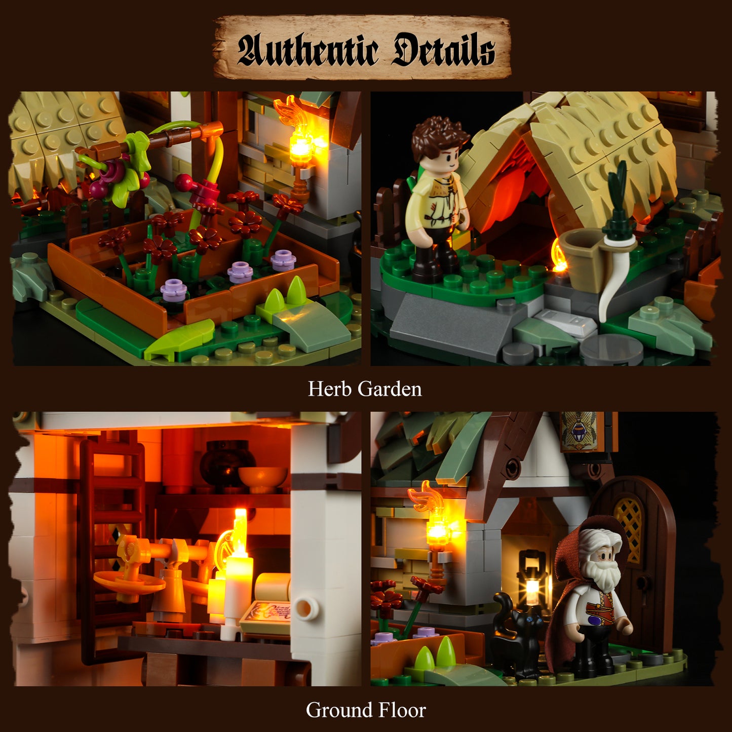 Lumibricks F9024 Medieval Apothecary Shop Building Toy Set | 1470 PCS