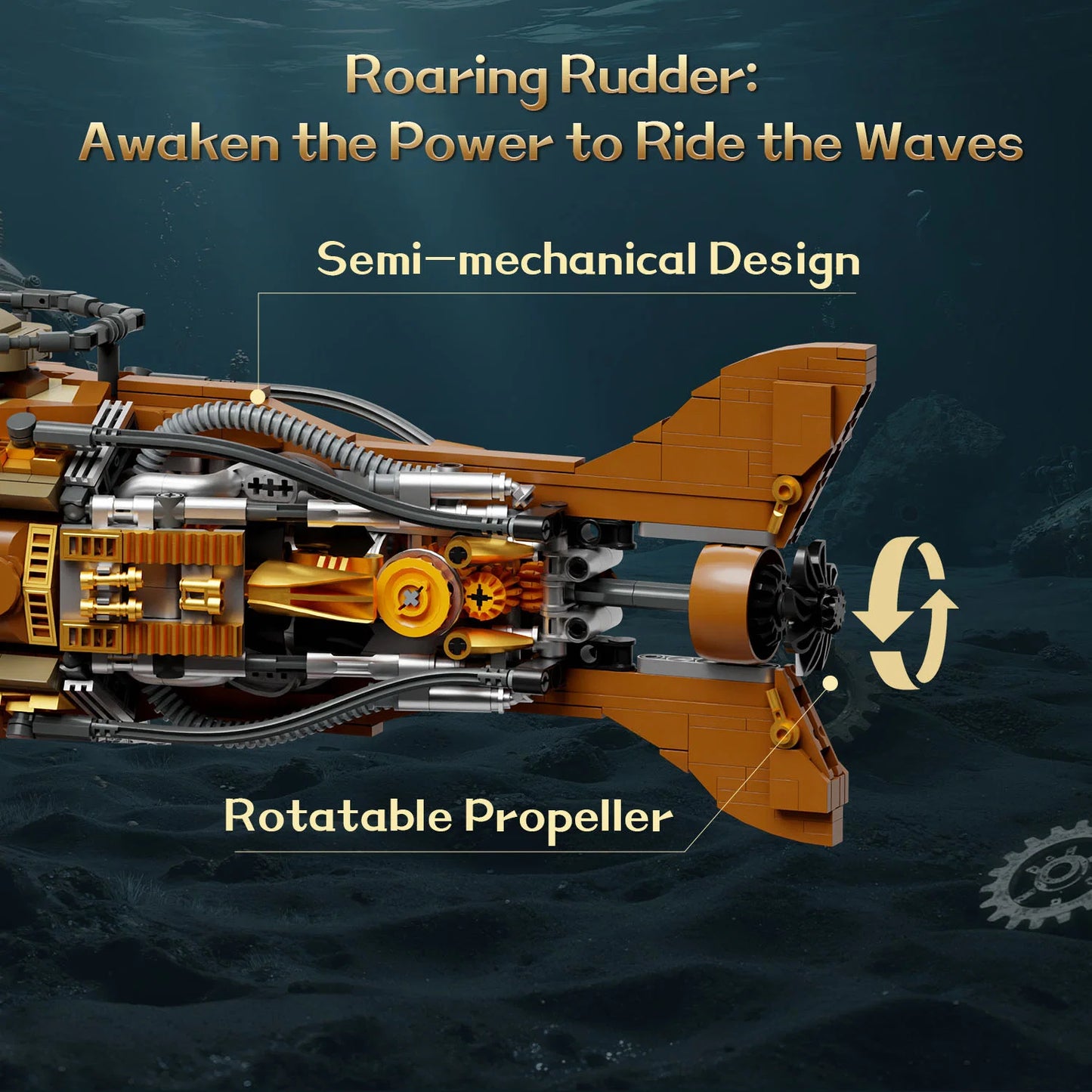 Pantasy 85029 Steampunk The Nautilus Building Toy Set | 2252 PCS
