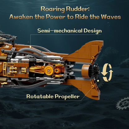 Pantasy 85029 Steampunk The Nautilus Building Toy Set | 2252 PCS