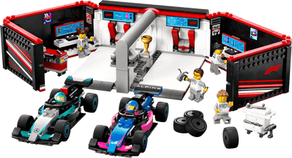 LEGO 60444 City F1® Garage & Mercedes-AMG & Alpine Cars | 678 PCS