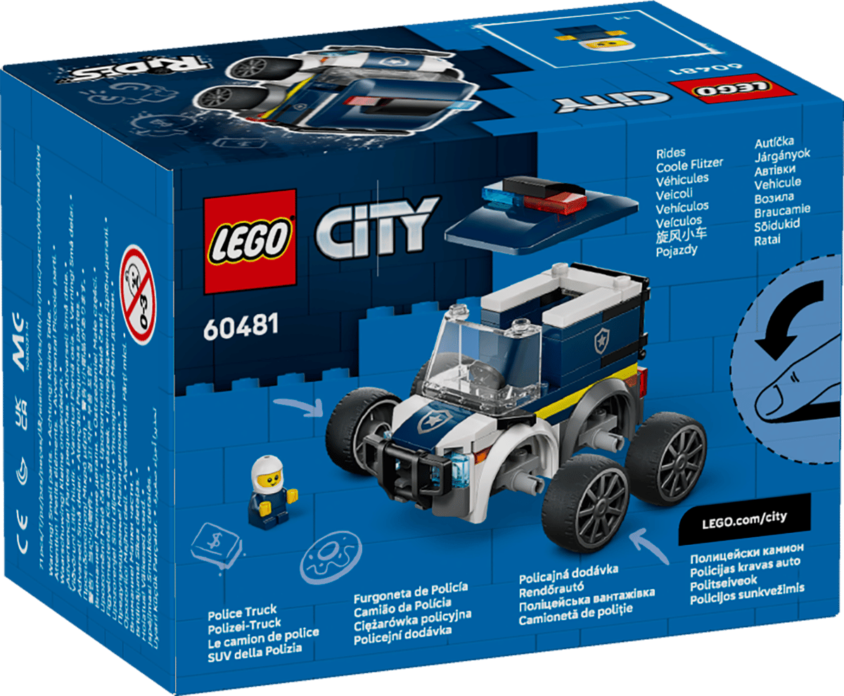 LEGO 60481 City Rides – Police Truck | 71 PCS