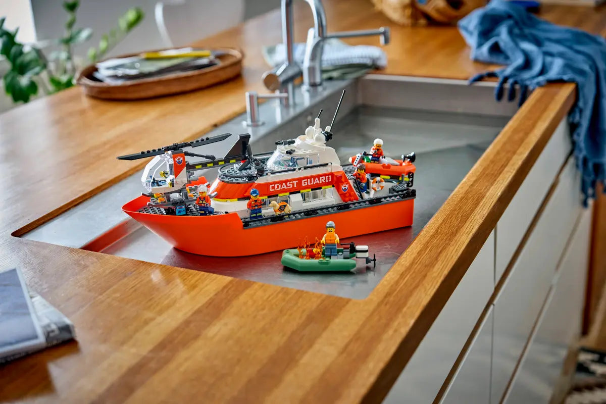 LEGO 60504 City Coast Guard Rescue Boat & Helicopter | 742 PCS