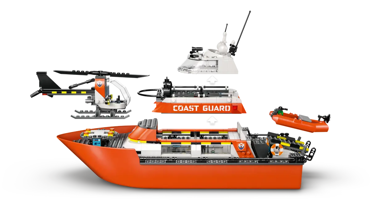 LEGO 60504 City Coast Guard Rescue Boat & Helicopter | 742 PCS