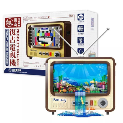 Pantasy 61008 Retro Collection Vintage Television Building Toy Set | 1500 PCS