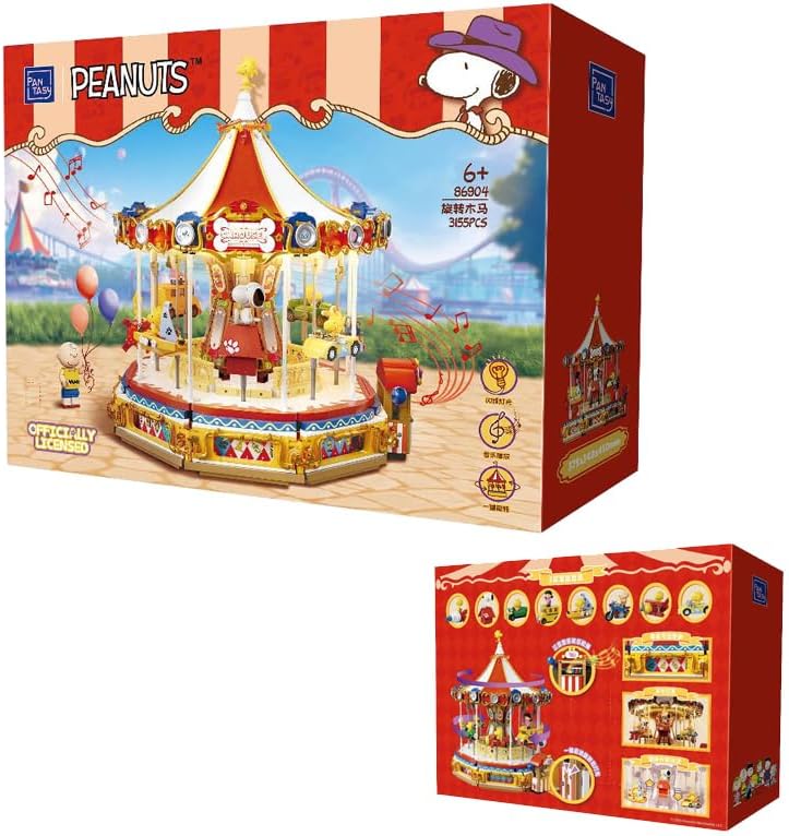 Pantasy 86904 Snoopy Carousel Building Toy Set | 3132 PCS – Brickmania