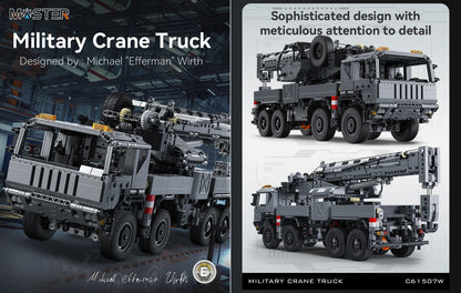 CaDA C61507W Military Crane Truck Building Toy Set | 2686 PCS