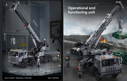 CaDA C61507W Military Crane Truck Building Toy Set | 2686 PCS