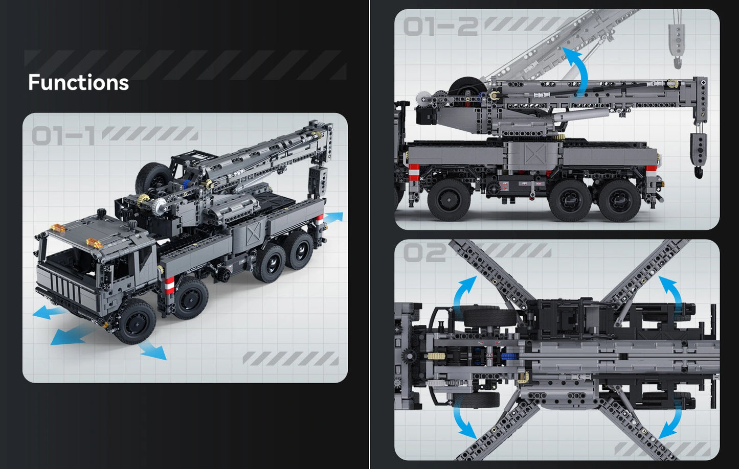 CaDA C61507W Military Crane Truck Building Toy Set | 2686 PCS