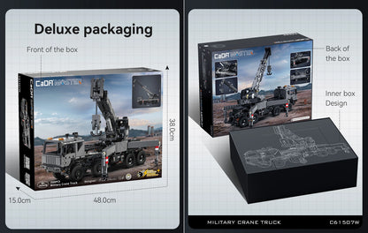 CaDA C61507W Military Crane Truck Building Toy Set | 2686 PCS