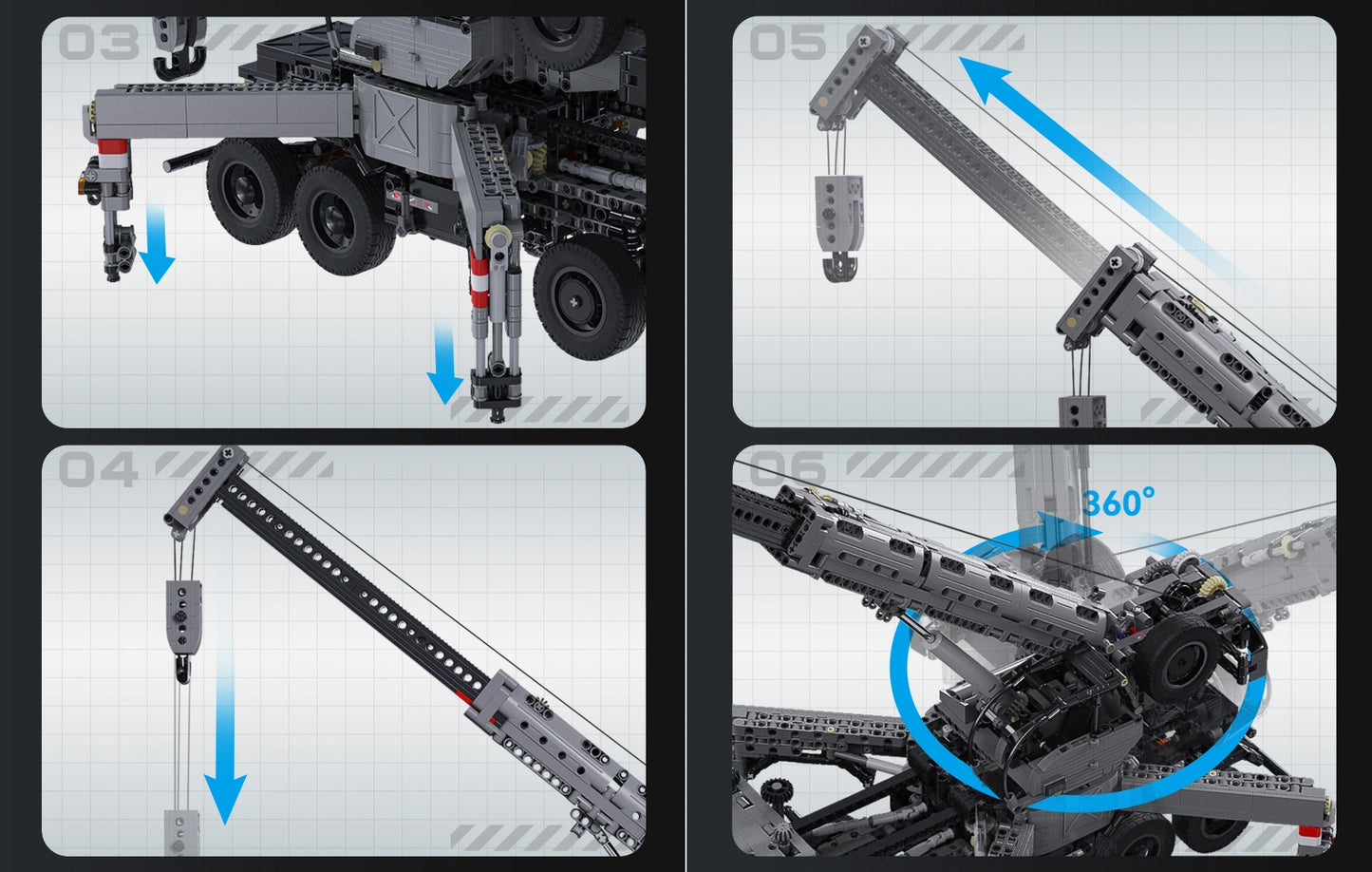 CaDA C61507W Military Crane Truck Building Toy Set | 2686 PCS