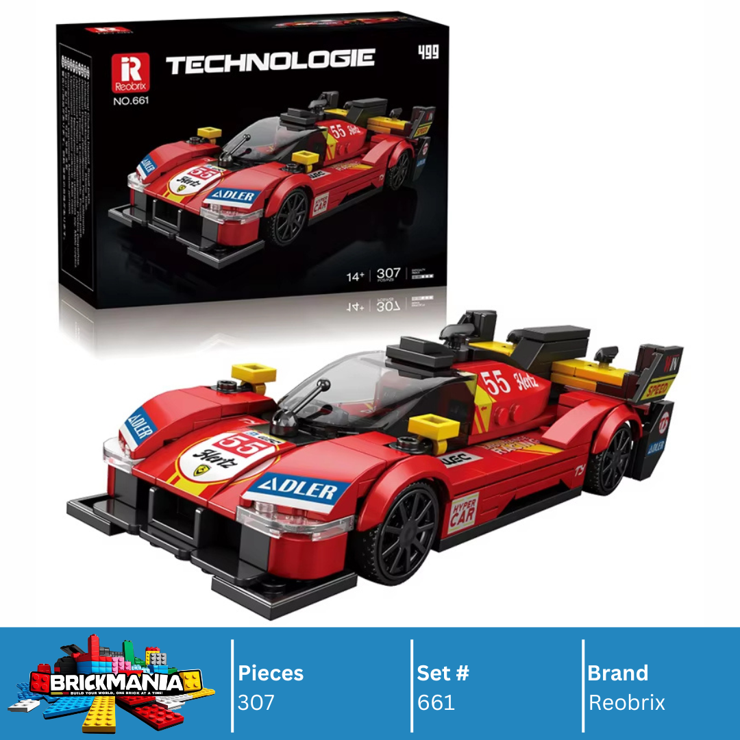 Reobrix 661 Ferrari 499P Race Car Building Toy Set | 307 PCS